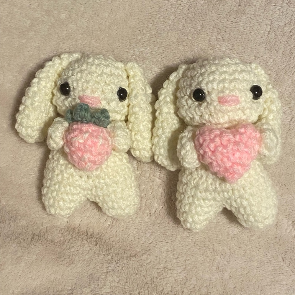 Handmade Crochet Bunny Plush Set